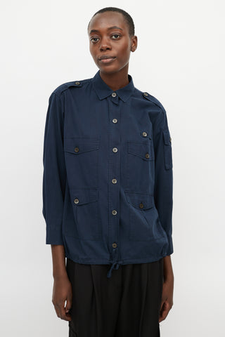 Dries Van Noten Navy Cargo Shirt