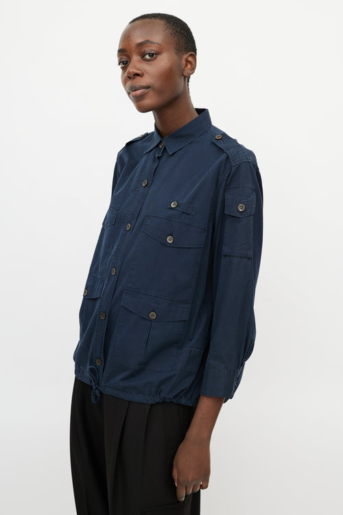 Dries Van Noten Navy Cargo Shirt