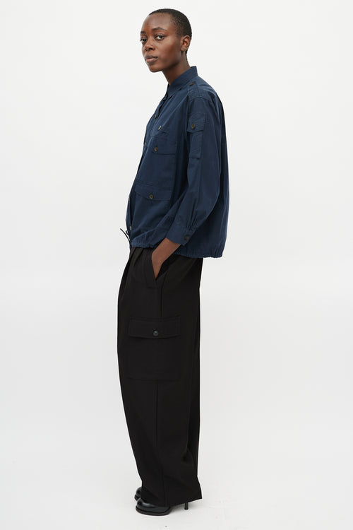 Dries Van Noten Navy Cargo Shirt