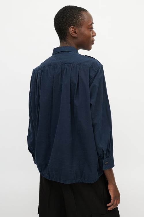 Dries Van Noten Navy Cargo Shirt