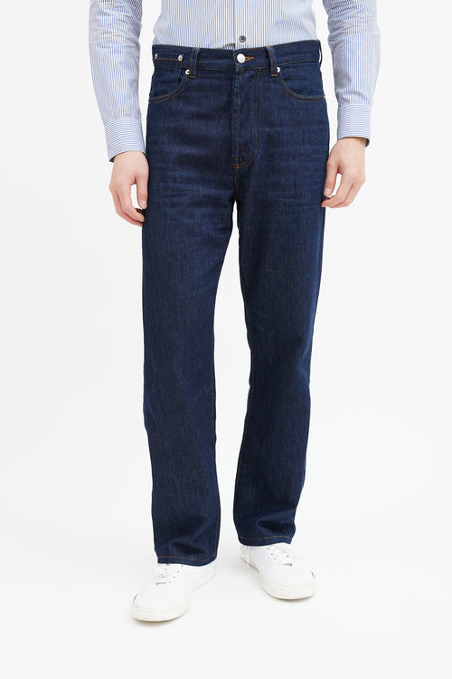 Blue Cotton Denim Jean