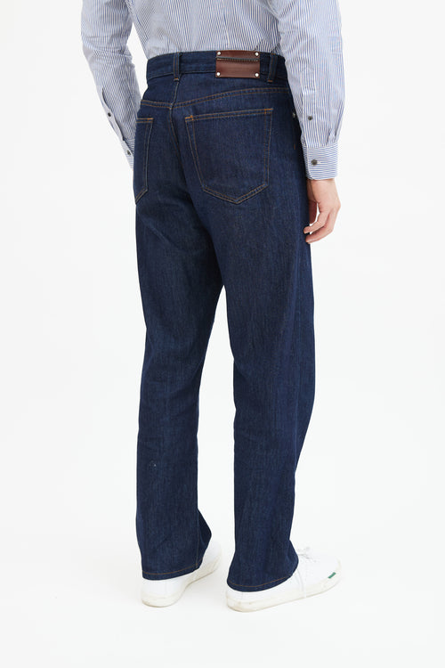 Blue Cotton Denim Jean