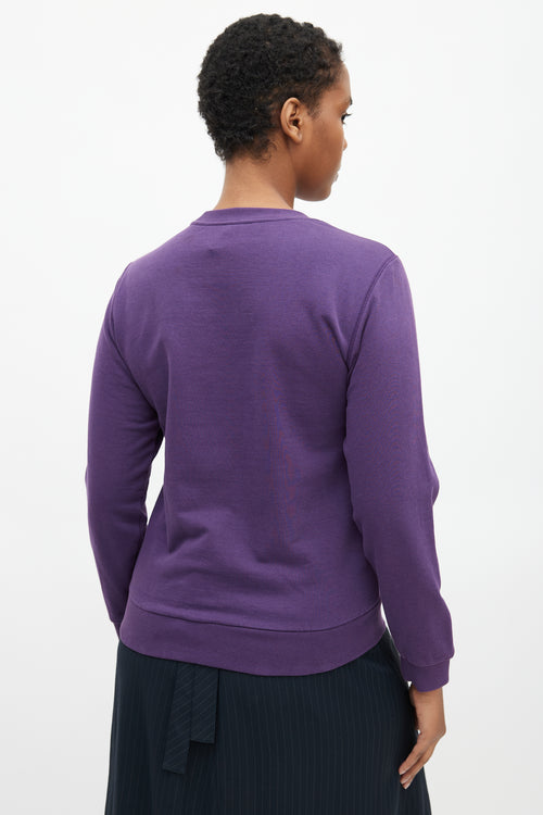 Dries Van Noten Purple 
Pink Embellished Sweater