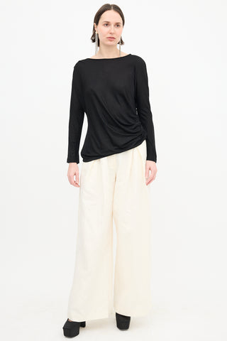 Dries Van Noten Ruched Long Sleeve Top