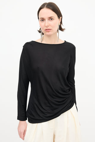 Dries Van Noten Ruched Long Sleeve Top