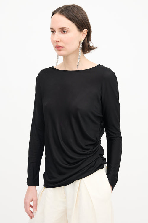 Dries Van Noten Ruched Long Sleeve Top