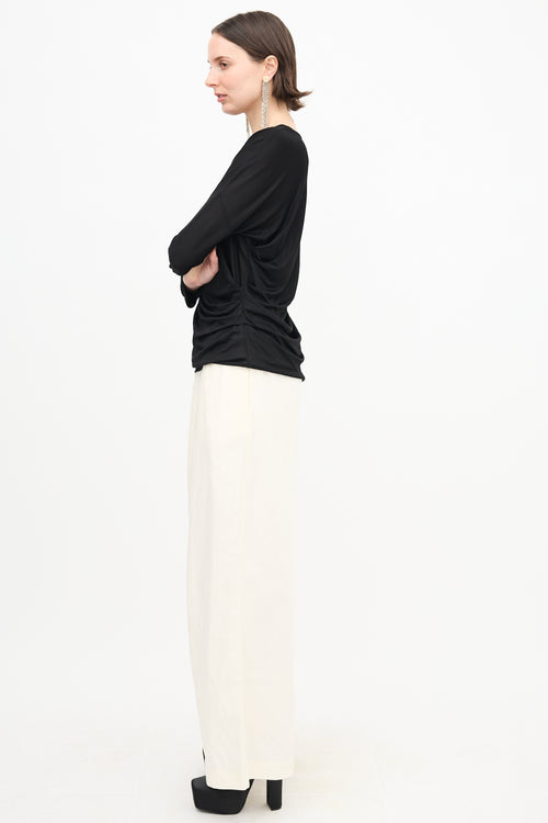 Dries Van Noten Ruched Long Sleeve Top