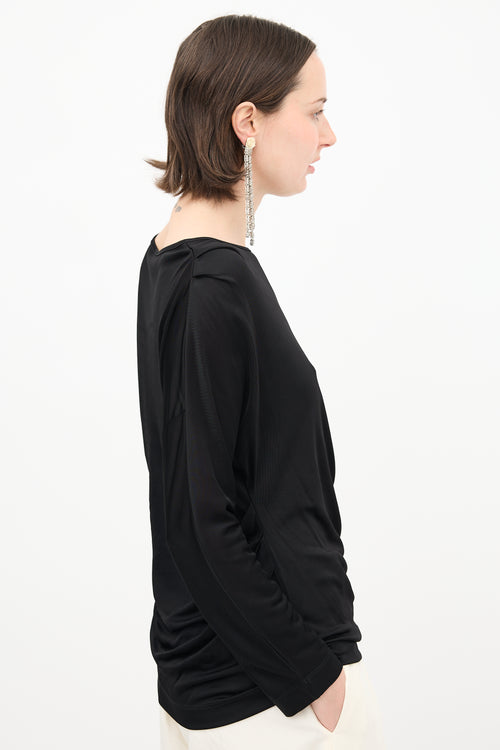 Dries Van Noten Ruched Long Sleeve Top