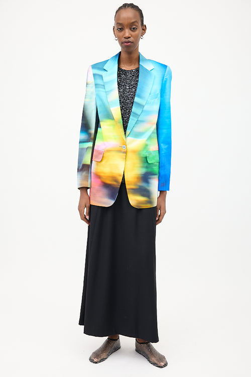 Dries Van Noten SS 2022 Multicolour Blurry Blazer