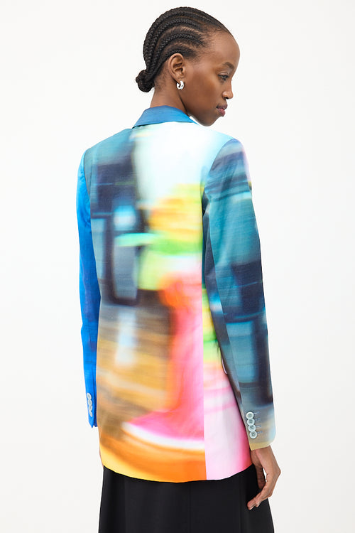 Dries Van Noten SS 2022 Multicolour Blurry Blazer