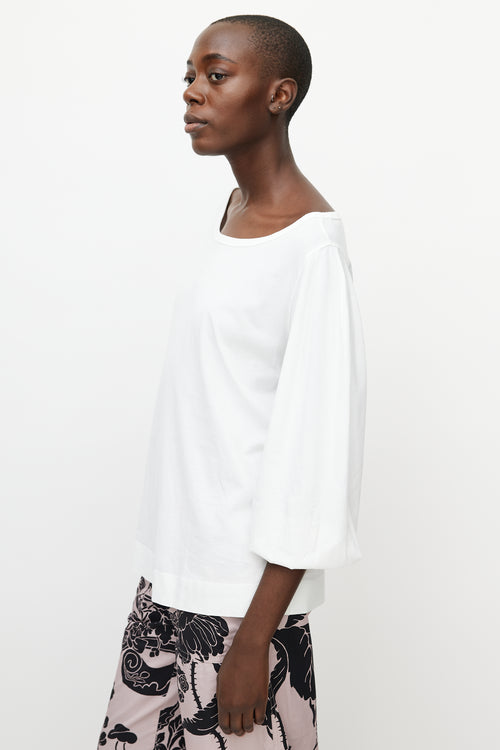 Dries Van Noten White Bateau Top