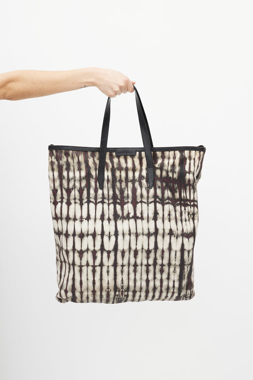 Dries Van Noten White 
Multicolour Tie Dye Tote