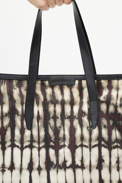 Dries Van Noten White 
Multicolour Tie Dye Tote