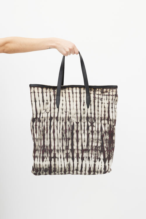 Dries Van Noten White 
Multicolour Tie Dye Tote