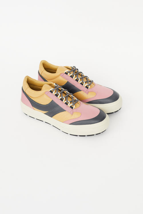 Dries Van Noten Yellow 
Multicolour Nylon Sneaker