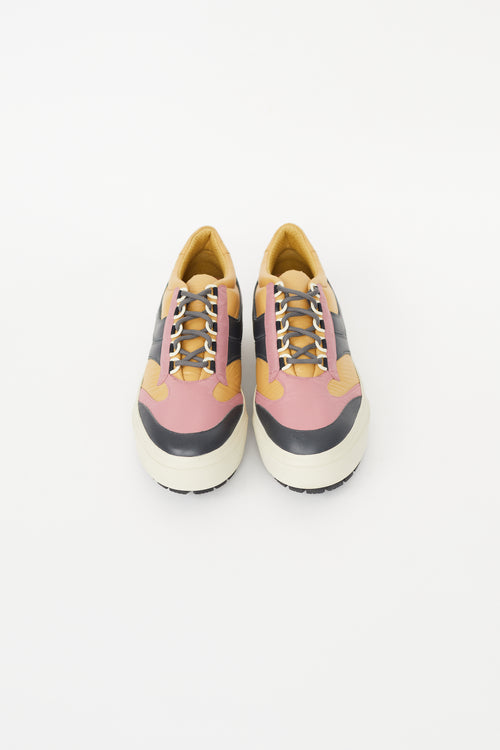 Dries Van Noten Yellow 
Multicolour Nylon Sneaker