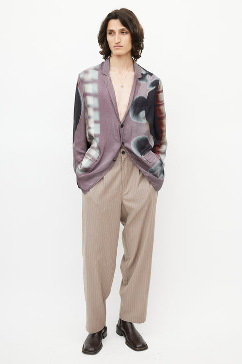 Dries Van Noten x Len Lye Purple 
Multicolour Blazer