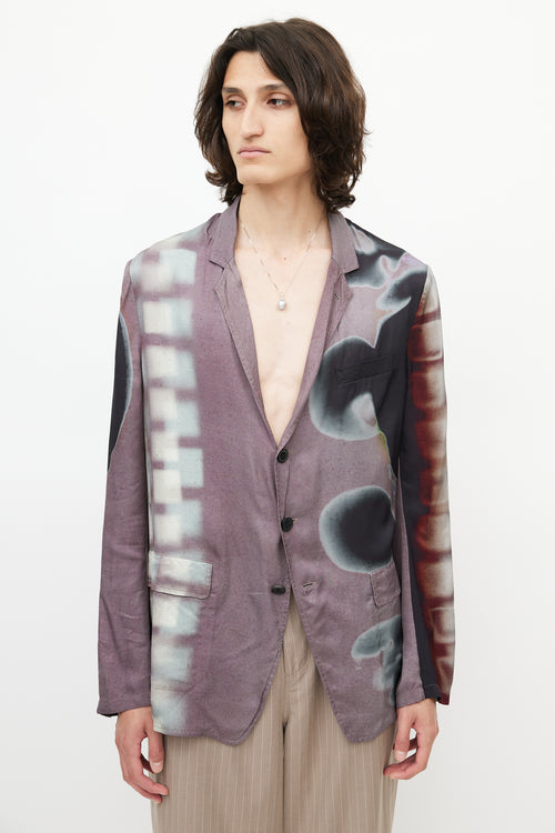 Dries Van Noten x Len Lye Purple 
Multicolour Blazer