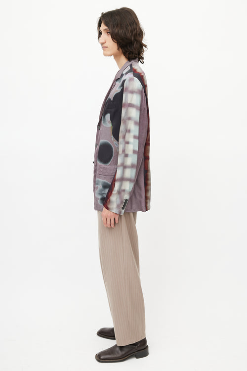 Dries Van Noten x Len Lye Purple 
Multicolour Blazer