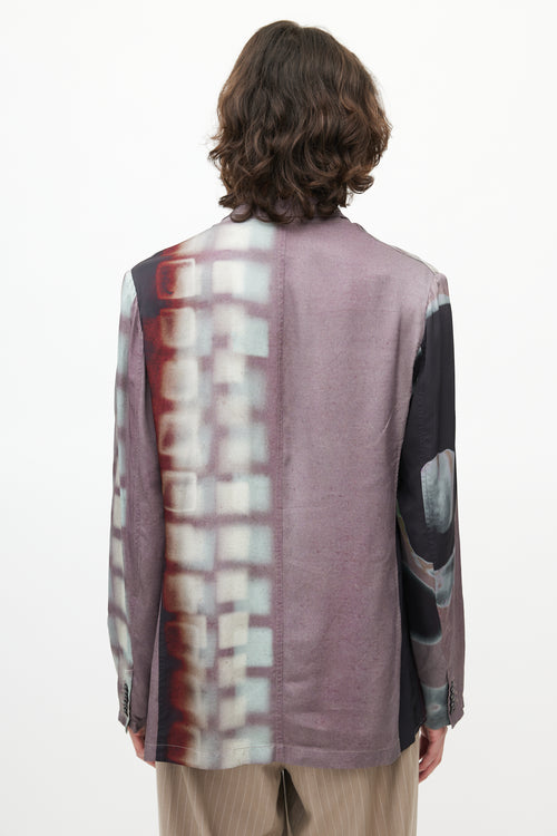 Dries Van Noten x Len Lye Purple 
Multicolour Blazer