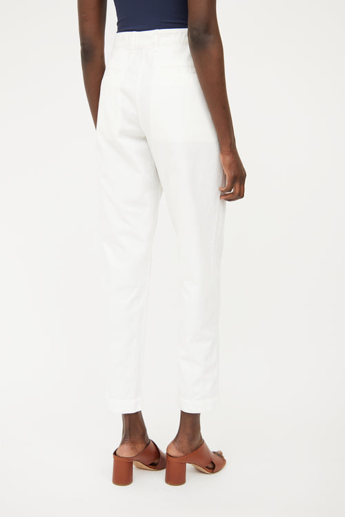 Dries Van Noten White Relaxed Fit Pant