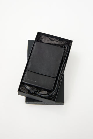 Dries Van Noten X Len Lye Leather Wristlet Pouch