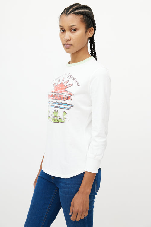 DSquared2 White 
Multicolour Camp Chipawa Shirt