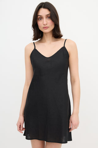 Enza Costa Linen Bias Slip Dress