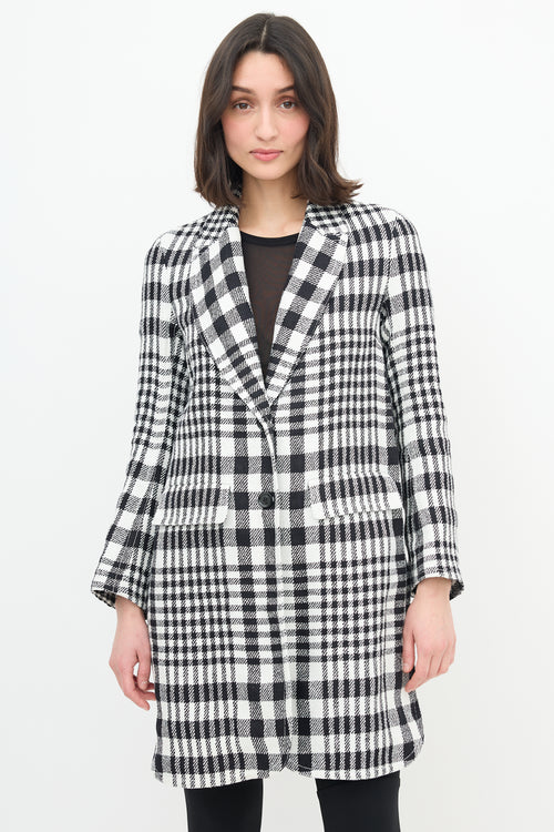 Ermanno Scervino Linen Checked Sideless Coat