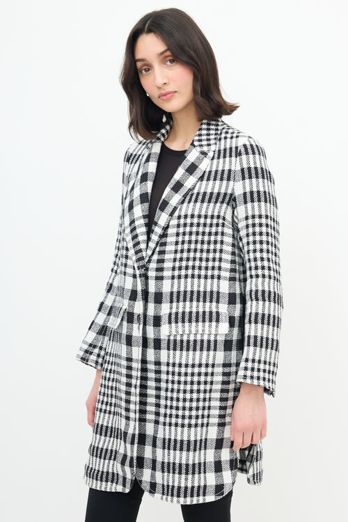 Ermanno Scervino Linen Checked Sideless Coat