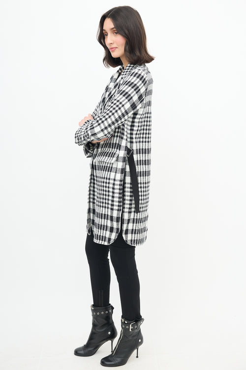 Ermanno Scervino Linen Checked Sideless Coat