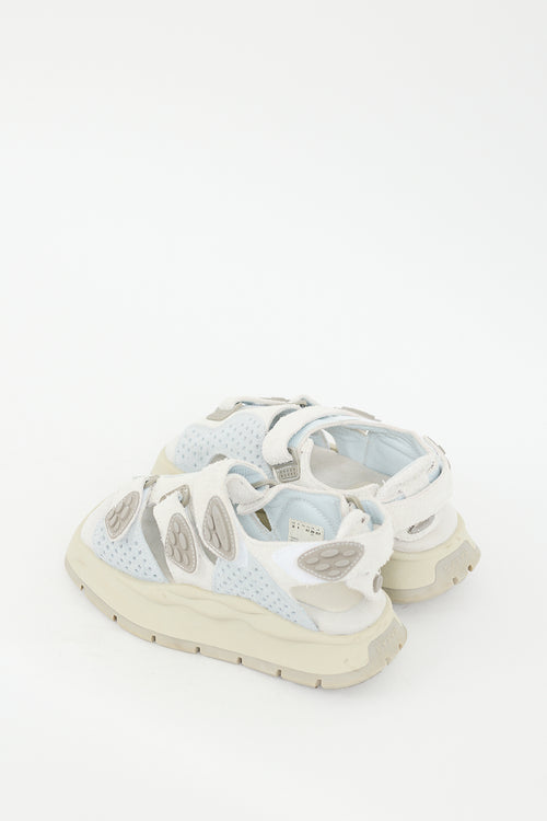 Eytys Grey 
Blue Leather Quest Platform Sandal