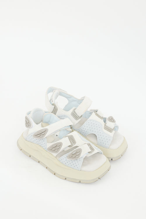 Eytys Grey 
Blue Leather Quest Platform Sandal