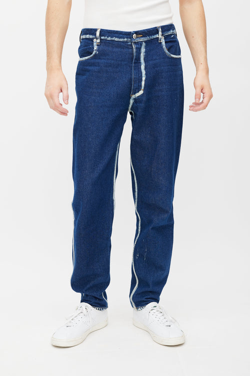 Eckhaus Latta Blue 
White Painted Jeans