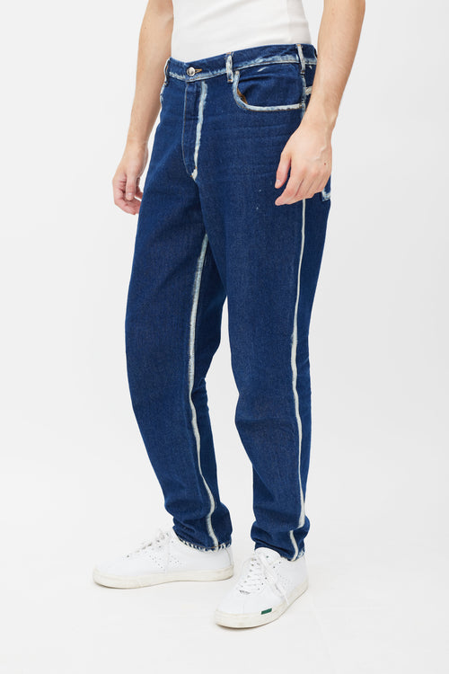 Eckhaus Latta Blue 
White Painted Jeans