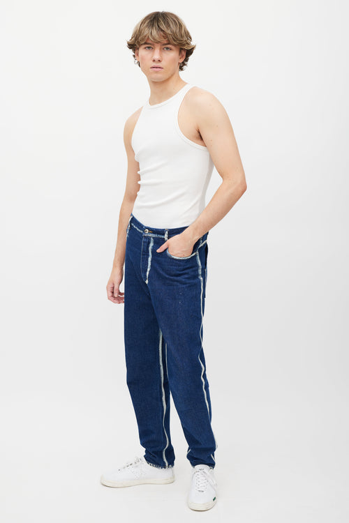 Eckhaus Latta Blue 
White Painted Jeans