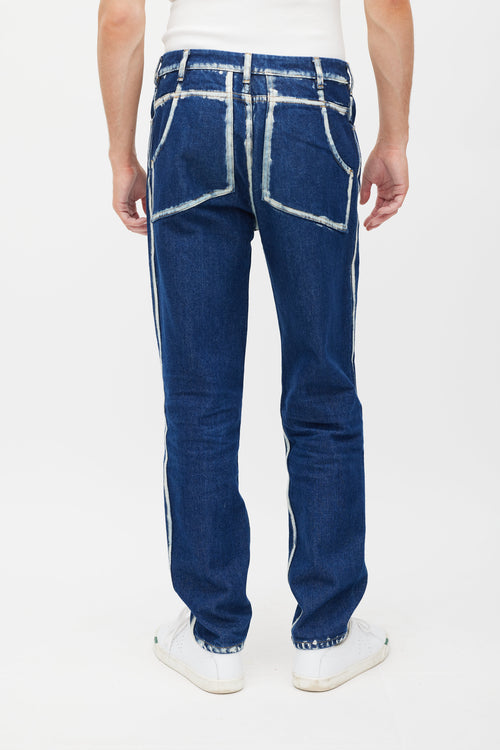 Eckhaus Latta Blue 
White Painted Jeans