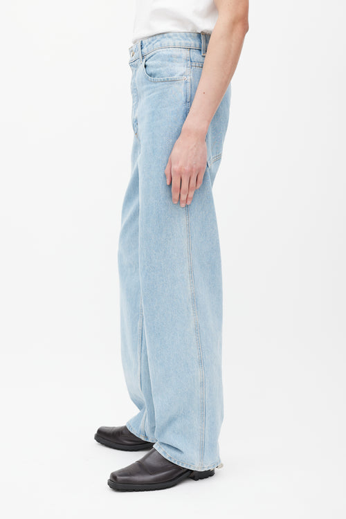 Eckhaus Latta Blue Wide Leg Jeans