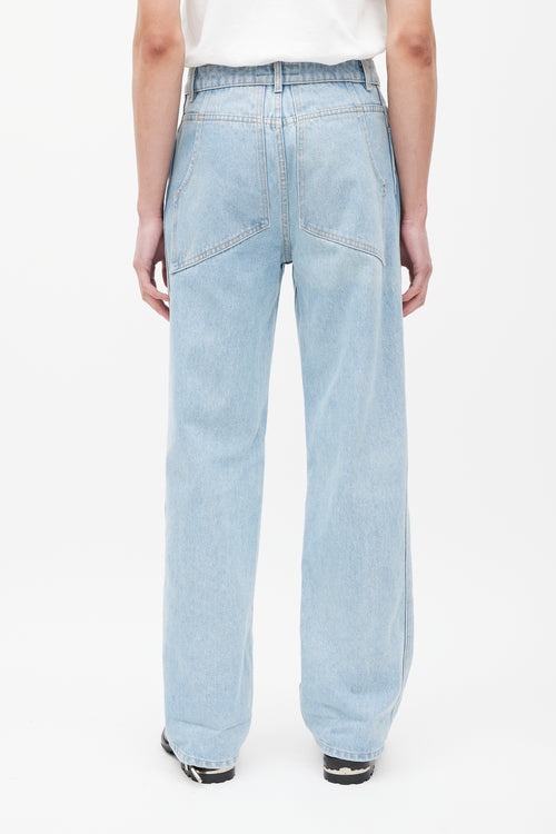 Eckhaus Latta Blue Wide Leg Jeans