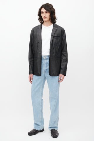 Eckhaus Latta Blue Wide Leg Jeans