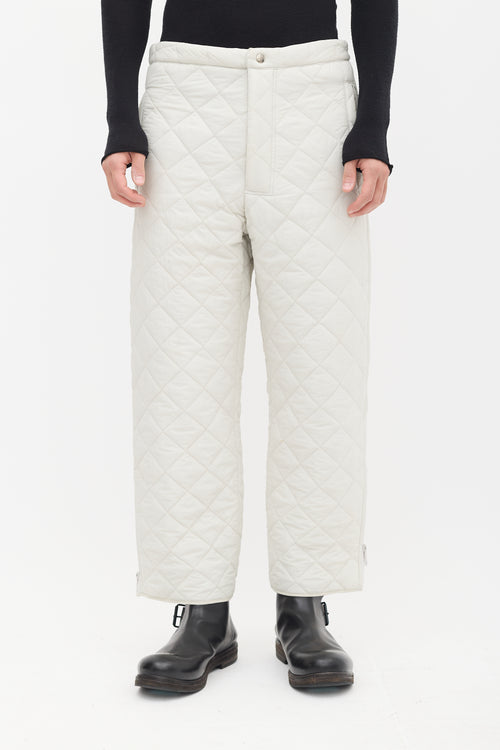 Eckhaus Latta FW 2021 Light Grey Nylon Quilted Pant