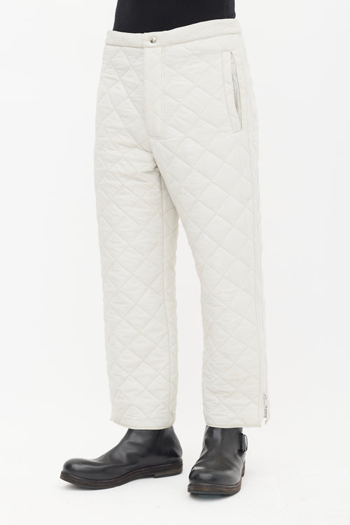 FW 2021 Light Grey Nylon Quilted Pant