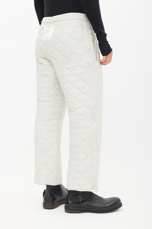 FW 2021 Light Grey Nylon Quilted Pant