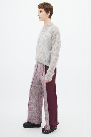 Eckhaus Latta Purple Knit Sheer Evening Lounge Pant