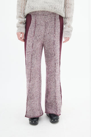 Eckhaus Latta Purple Knit Sheer Evening Lounge Pant