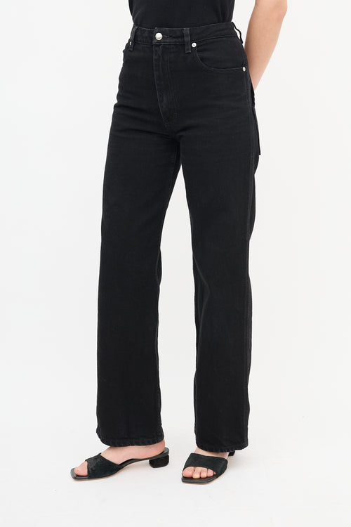 Eckhaus Latta Black Wide Leg Jeans