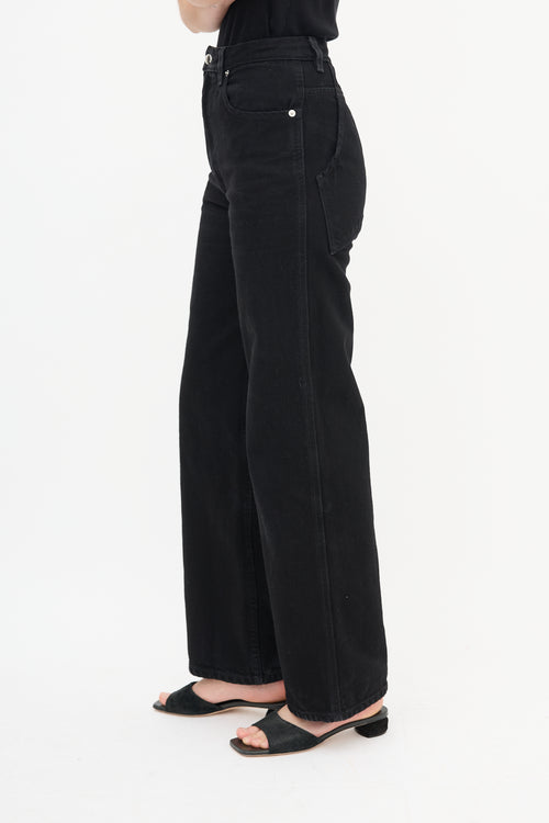 Eckhaus Latta Black Wide Leg Jeans