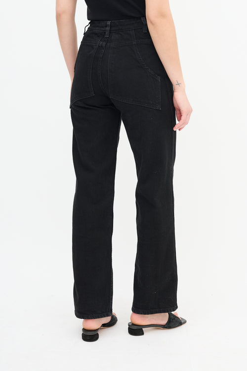 Eckhaus Latta Black Wide Leg Jeans