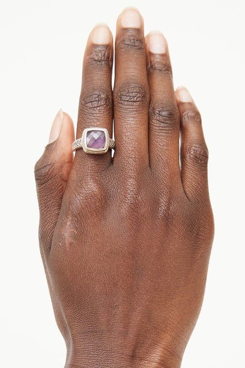 18K 
Sterling Silver Amethyst Ring