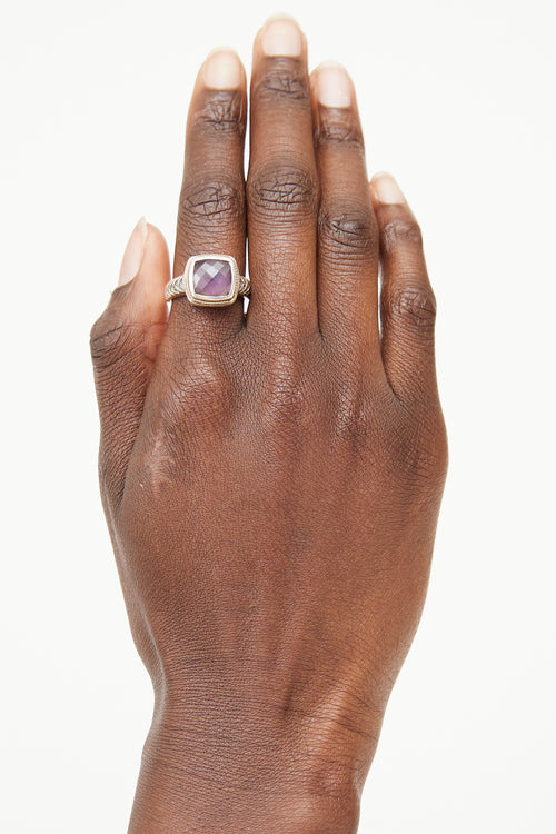 18K 
Sterling Silver Amethyst Ring